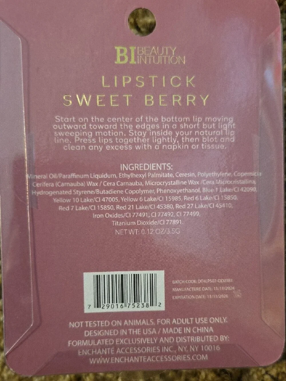 Bold & Bright Lipstick in Sweet Berry (deep mauve)